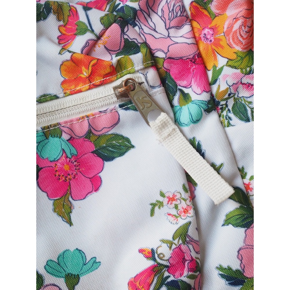 JanSport Floral Print White Multi Backpack Cottagecore OS Good School Travel - Picture 4 of 16